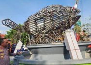 Patung Edukasi Hasil dari Razia Knalpot Brong Kepolisian