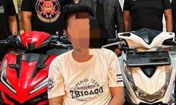 Curi, Tim Resmob Polresta Manado mengamankan seorang terduga pelaku pencurian kendaraan bermotor (curanmor) roda dua