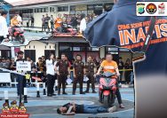 Rekonstruksi, Satuan Reserse Kriminal (Reskrim) Unit Jantanras Polres Minahasa, menggelar rekonstruksi kasus kekerasan terhadap anak dibawah umur dengan inisial R.L meninggal dunia, Senin (22/01/2024).