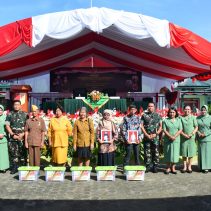 Markas Kodim 1305/BT di Jl. Magamu, Kelurahan Tuweley, Kecamatan Baolan Kabupaten Tolitoli Sulawesi Tengah. didatangi Pangdam XIII/Merdeka Mayjen TNI Legowo W.R. Jatmiko , S.I.P., M.M beserta ibu Ketua Persit dan rombongan, Sabtu (20/1/2024).