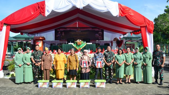 Markas Kodim 1305/BT di Jl. Magamu, Kelurahan Tuweley, Kecamatan Baolan Kabupaten Tolitoli Sulawesi Tengah. didatangi Pangdam XIII/Merdeka Mayjen TNI Legowo W.R. Jatmiko , S.I.P., M.M beserta ibu Ketua Persit dan rombongan, Sabtu (20/1/2024).