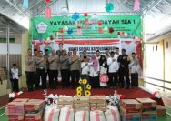 Serahkan Bansos di Pesantren Asy Syafiq Nurul Hidayah Sea, ini Pesan Kapolda Sulut