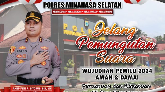Kapolres Minsel Mengajak Warga Jaga Persatuan dan Kesatuan Jelang Pencoblosan Pemilu