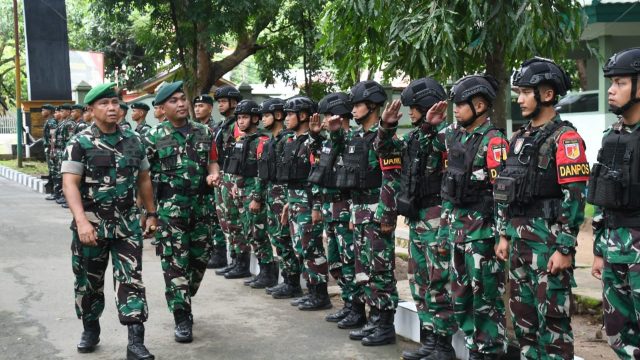 Kesiapan Satgas Ops 715/Motuliato Dipastikan Pangdam XIII/Mdk