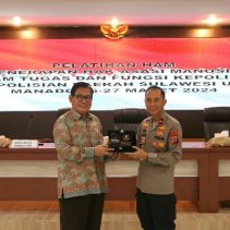 Wakapolda Buka Pelatihan dan Kajian HAM, Diikuti Satker Jajaran Polda Sulut