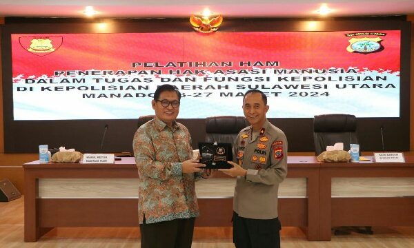Wakapolda Buka Pelatihan dan Kajian HAM, Diikuti Satker Jajaran Polda Sulut