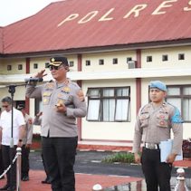 Ratusan Personel Gabungan Polres Tomohon Siap Amankan Rangkaian Paskah 2024