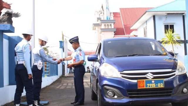 Jelang HUT Ke-78 TNI AU, Satpom Lanud Sam Ratulangi Gelar Opsgaktib