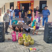 7 Orang Tersangka Kasus Pencurian Diamankan Tim Resmob Polres Minsel