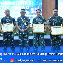 Rakorlog TNI AU TA 2024, Lanud Sam Ratulangi Terima Penghargaan