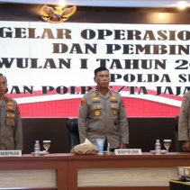 Binopsnal Triwulan I Polda Sulut, Evaluasi Pelaksanaan Tugas dan Bahas Kesiapan Pengamanan Pilkada digelar Polda Sulawesi Utara Triwulan I Tahun 2024, di aula Tribrata, Selasa (30/4/2024).