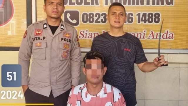 Polsek Tuminting Tangkap Pelaku Pengancaman dengan Sajam