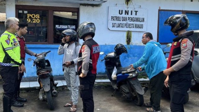 Patroli Rayon Samapta Polresta Manado Amankan Kendaraan Tanpa TNKB