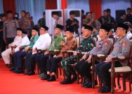 Kepolisian Negara Republik Indonesia (Polri) dalam menyambut HUT ke-78 Bhayangkara menggelar doa bersama lintas agama di Lapangan Bhayangkara Mabes Polri, Jumat (28/6/2024) malam.