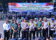 Siap, TNI-Polri menggelar apel gelar pasukan gabungan dalam rangka pengamanan kunjungan Paus Fransiskus dan kegiatan International Sustainability Forum (ISF) 2024 di Jakarta.