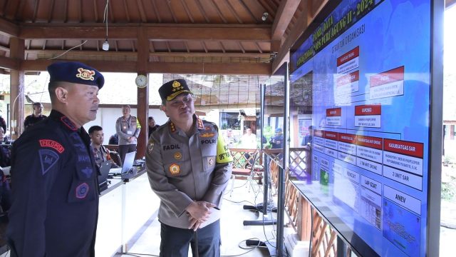 Komjen Fadil Imran memantau langsung kerja personel di pos komando taktis (poskotis) Satgas Tindak dan Satgas Walrolakir, Sabtu (31/8/2024).