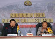 Kapolda Sulawesi Utara Irjen Pol Roycke Harry Langie didampingi Wakapolda Brigjen Pol Bahagia Dachi dan PJU mengunjungi Markas Komando Satuan Brimob Polda Sulut, Paniki Manado, Senin (21/10/2024).