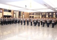 Polri Gelar Upacara Korps Raport Kenaikan Pangkat Pejabat Tinggi
