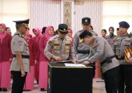 Kapolda Sulawesi Utara Irjen Pol Roycke Harry Langie memimpin serah terima jabatan (Sertijab) sejumlah pejabat utama dan Kapolres di jajaran Polda Sulut.