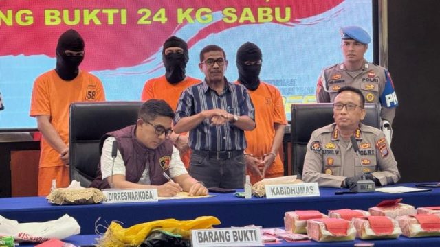 Polda Sulteng Gagalkan Peredaran 24 Kg Sabu di Palu