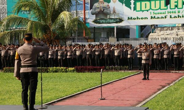 Kapolda Sulawesi Utara melalui Wakapolda Brigjen Pol Brigjen Pol Bahagia Dachi memberikan apresiasi kepada personel Polda Sulut dan jajaran atas pelaksanaan tugas, khususnya pengamanan Hari Raya Idul Fitri 1446 H/2025.