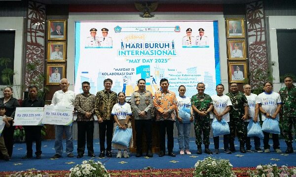 Peringatan Hari Buruh Internasional 2025 di Manado Dihadiri Kapolda Sulut