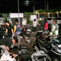 Polsek Tomohon Tengah Jaring Belasan Ranmor Berknalpot Brong