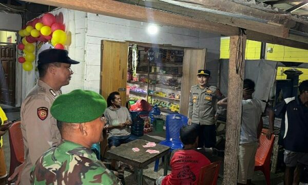 Personel Polri dan TNI melaksanakan patroli gabungan di wilayah Gemeh, Kabupaten Kepulauan Talaud, Sabtu (13/9/2025).