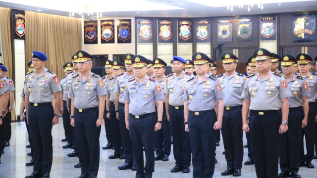 Kepolisian Negara Republik Indonesia melaksanakan Upacara Kenaikan Pangkat ke dan dalam golongan Perwira Tinggi (Pati) Polri pada Kamis (19/3/2026), di Rupatama Mabes Polri.