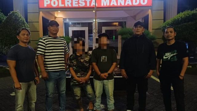 Dua terduga pelaku diamankan tim Resmob Polresta Manado