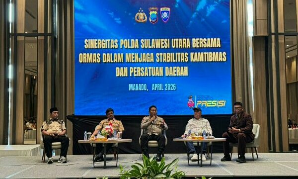 Polda Sulawesi Utara melalui Direktorat Binmas menggelar kegiatan tatap muka bersama pimpinan dan perwakilan Organisasi Kemasyarakatan (Ormas) se-Sulawesi Utara pada Selasa, 28 April 2026 di Luwansa Hotel Manado.