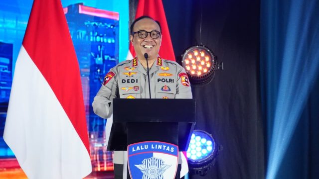 Wakapolri Komjen Pol Dedi Prasetyo resmi membuka Rapat Kerja Teknis (Rakernis) Fungsi Korlantas Polri Tahun Anggaran 2026, Jumat (22/5/2026).
