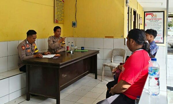 Polsek Likupang, Polres Minahasa Utara, bergerak cepat menangani keributan antar pelajar yang terjadi di Terminal Desa Likupang Dua, Kecamatan Likupang Timur, Kamis (23/7/2026).
