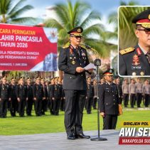 Polda Sulawesi Utara menggelar Upacara Peringatan Hari Lahir Pancasila Tahun 2026 di Lapangan Presisi Polda Sulut, Senin (1/6/2026).
