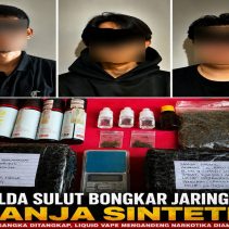 Ditresnarkoba Polda Sulawesi Utara berhasil mengungkap jaringan peredaran narkotika jenis Pinaca MDMB-4EN atau ganja sintetis yang diedarkan melalui cairan liquid vape.