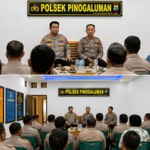 Kapolres Bolaang Mongondow Utara (Bolmut), AKBP Andhika Fitransyah, S.I.K., M.Han., melaksanakan kunjungan kerja ke Polsek Pinogaluman, Sabtu (18/7/2026).