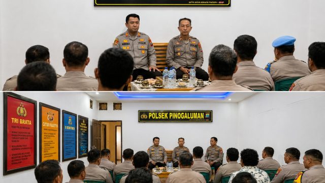Kapolres Bolaang Mongondow Utara (Bolmut), AKBP Andhika Fitransyah, S.I.K., M.Han., melaksanakan kunjungan kerja ke Polsek Pinogaluman, Sabtu (18/7/2026).