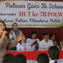 Memperingati Hari Jadi Polisi Wanita (Polwan) Republik Indonesia ke-78 tahun 2026, jajaran Polwan Polres Minahasa menggelar kegiatan Polwan Goes To School di SMP Negeri 1 Tondano, Rabu (26/8/2026).