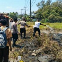 Kebakaran lahan terjadi di kawasan Pantai BBC, Kelurahan Beo Barat, Kecamatan Beo, Kabupaten Kepulauan Talaud, Jumat (28/8/2026) siang.