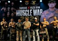 Kapolres Bitung AKBP Arie Sulistyo Nugroho membuka secara resmi ajang Tarsius X Flex GYM Muscle War 2026 yang digelar di Garage Food n Beverage, Kelurahan Wangurer Timur, Kecamatan Madidir, Sabtu (29/8/2026) sore.